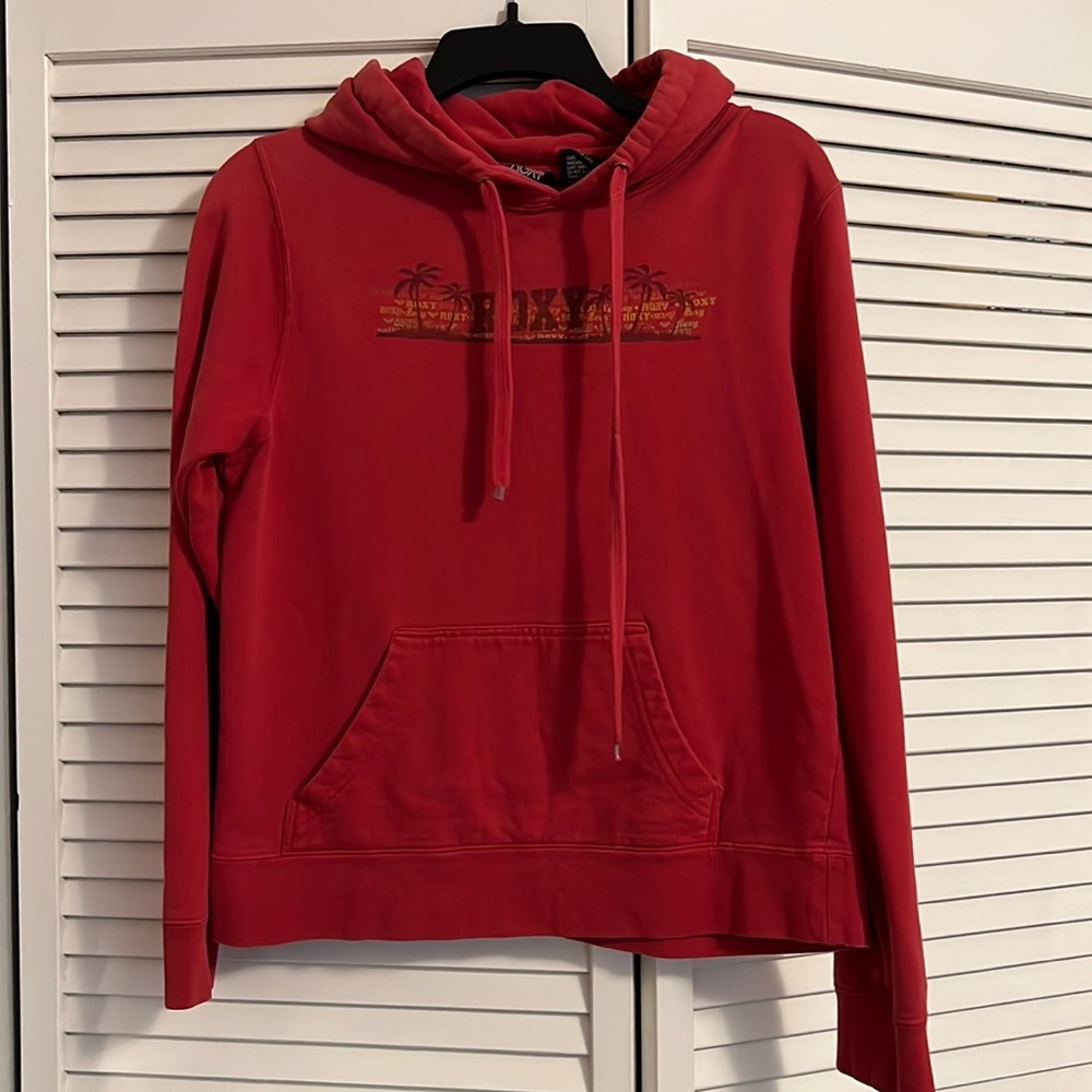 Roxy Quicksilver, Women/Junior's Red Hoodie, Medium (fits like small)